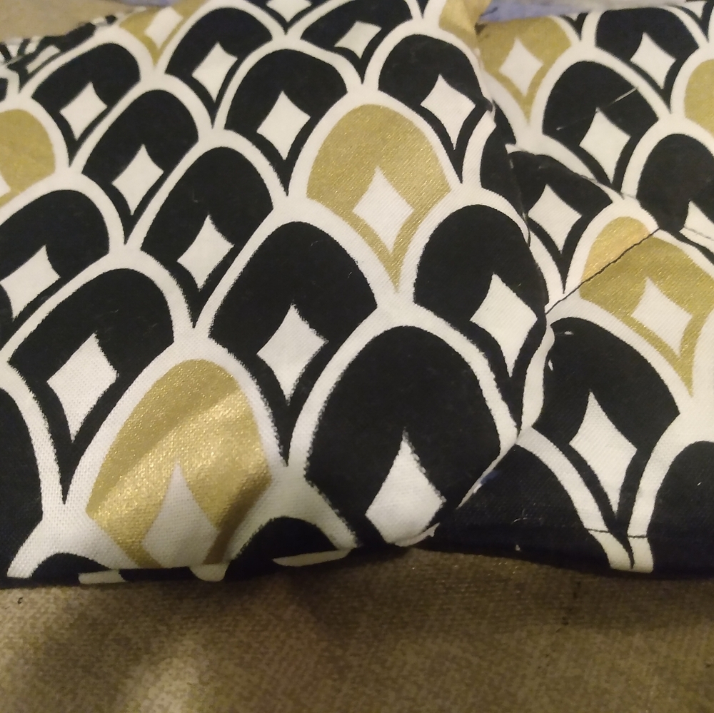 Black and Gold potholders set of 2